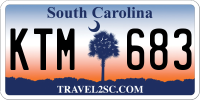 SC license plate KTM683
