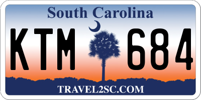 SC license plate KTM684