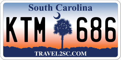SC license plate KTM686