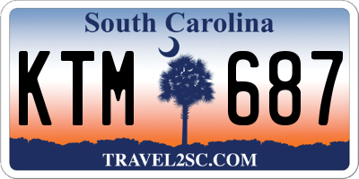 SC license plate KTM687