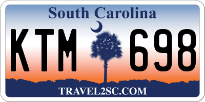 SC license plate KTM698