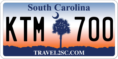 SC license plate KTM700