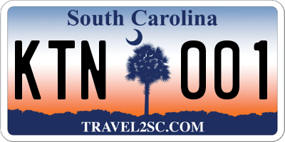 SC license plate KTN001