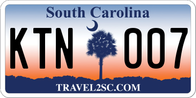 SC license plate KTN007