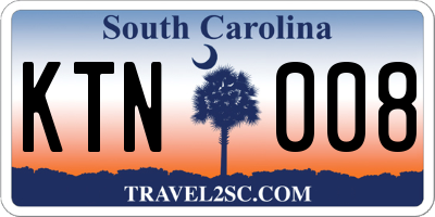 SC license plate KTN008