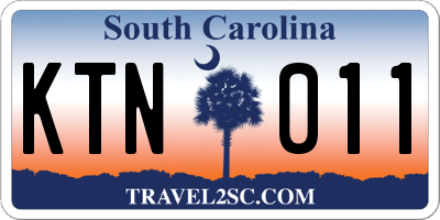 SC license plate KTN011