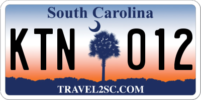 SC license plate KTN012