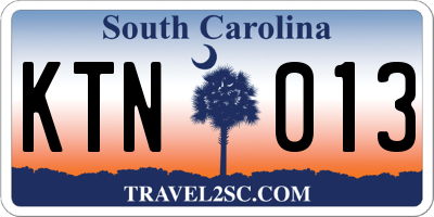 SC license plate KTN013
