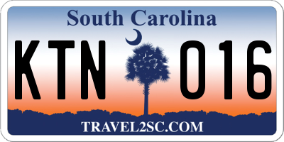 SC license plate KTN016