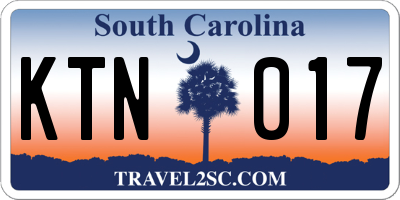 SC license plate KTN017