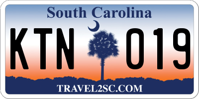 SC license plate KTN019