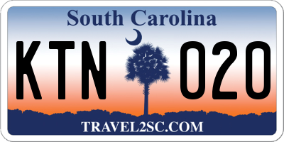 SC license plate KTN020