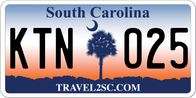 SC license plate KTN025