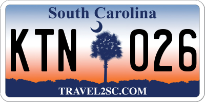 SC license plate KTN026