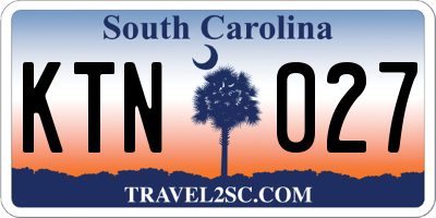 SC license plate KTN027