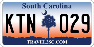 SC license plate KTN029