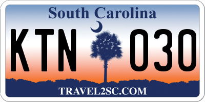 SC license plate KTN030