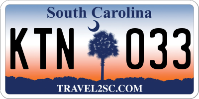 SC license plate KTN033