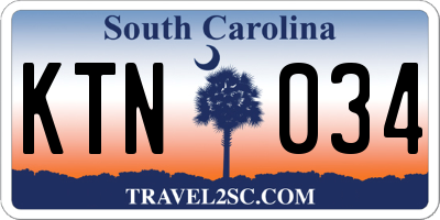 SC license plate KTN034
