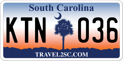 SC license plate KTN036