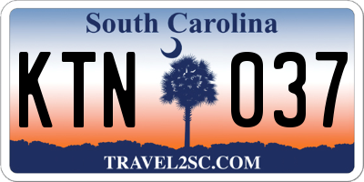 SC license plate KTN037