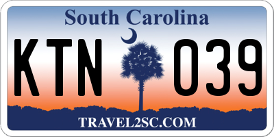 SC license plate KTN039