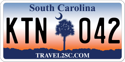 SC license plate KTN042