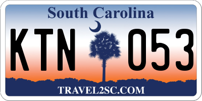 SC license plate KTN053