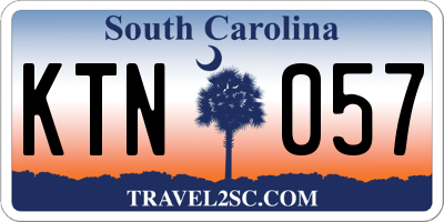 SC license plate KTN057
