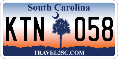 SC license plate KTN058