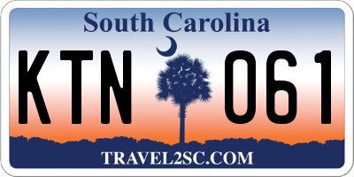 SC license plate KTN061