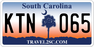 SC license plate KTN065