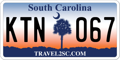 SC license plate KTN067