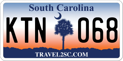 SC license plate KTN068