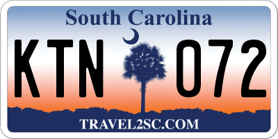 SC license plate KTN072