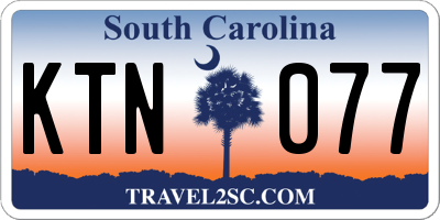 SC license plate KTN077