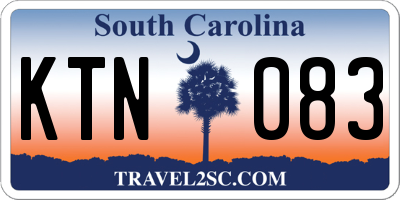 SC license plate KTN083