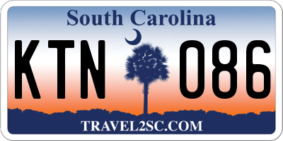 SC license plate KTN086