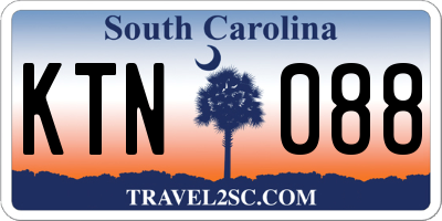 SC license plate KTN088