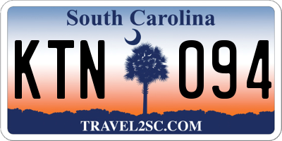 SC license plate KTN094