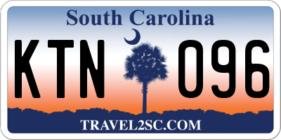 SC license plate KTN096