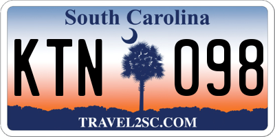 SC license plate KTN098