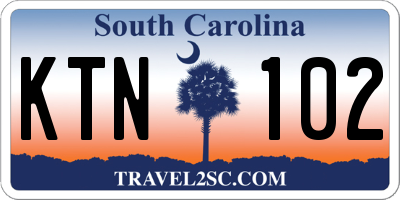 SC license plate KTN102