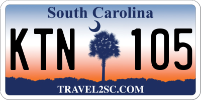 SC license plate KTN105
