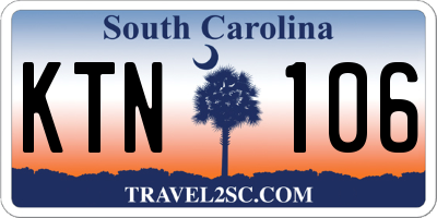 SC license plate KTN106