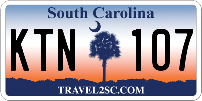 SC license plate KTN107