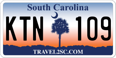 SC license plate KTN109