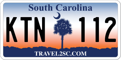 SC license plate KTN112