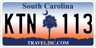 SC license plate KTN113
