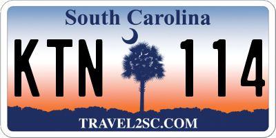 SC license plate KTN114
